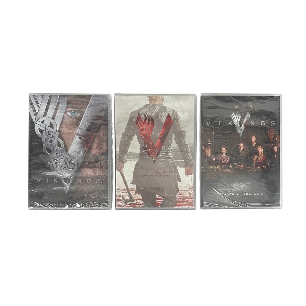 Vikings DVD Bundle Seasons 1, 3, and 4 Volume 1 New Sealed 3-Disc Sets MGM Fox